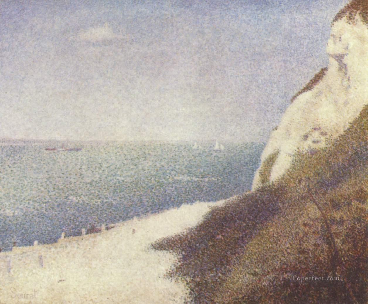 beach at bas butin honfleur 1886 Oil Paintings